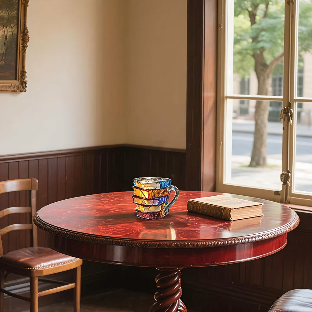 Tazza da caffè in vetro fatta a mano design artistico tazza da tè regalo per il Ringraziamento