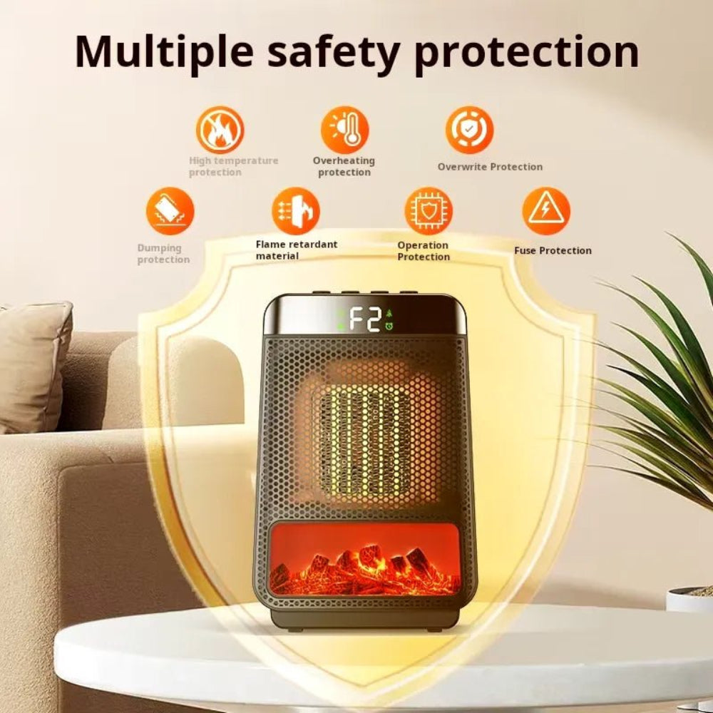 Energy Efficient Electric Space Heater Adjustable Thermostat