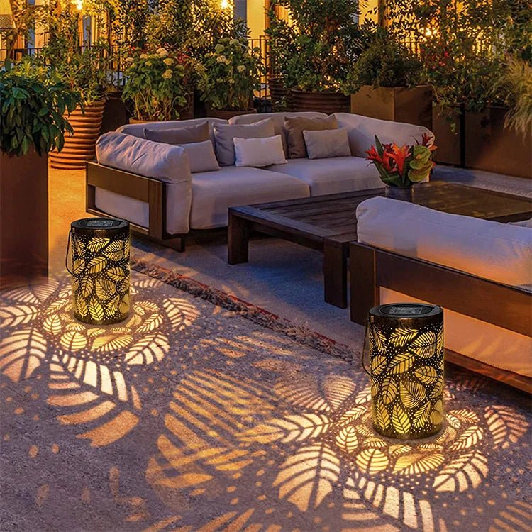 Lanterna Foglia Luminosa | Elegante Luce Solare da Giardino