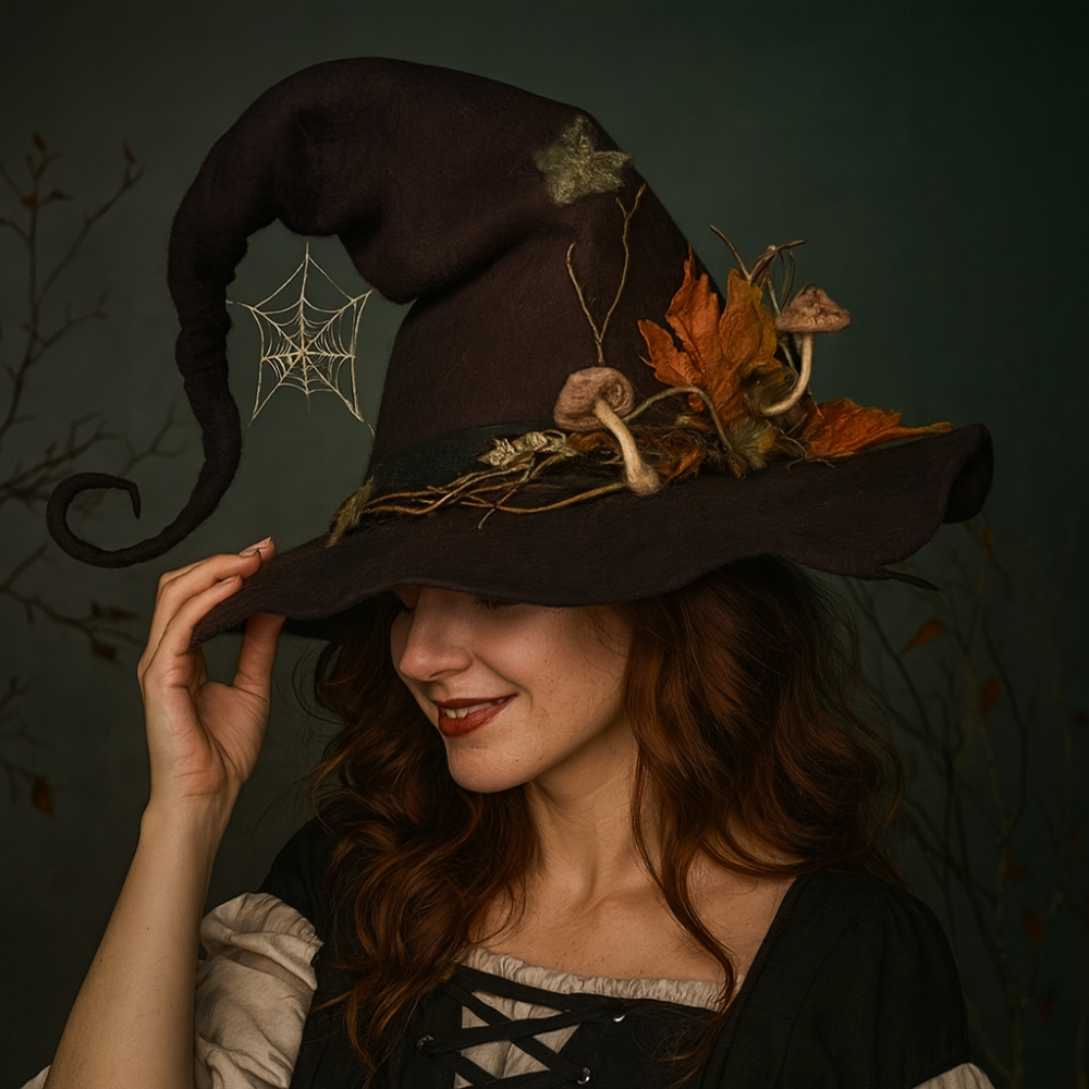Witch Hat Handmade Merino Wool Felt