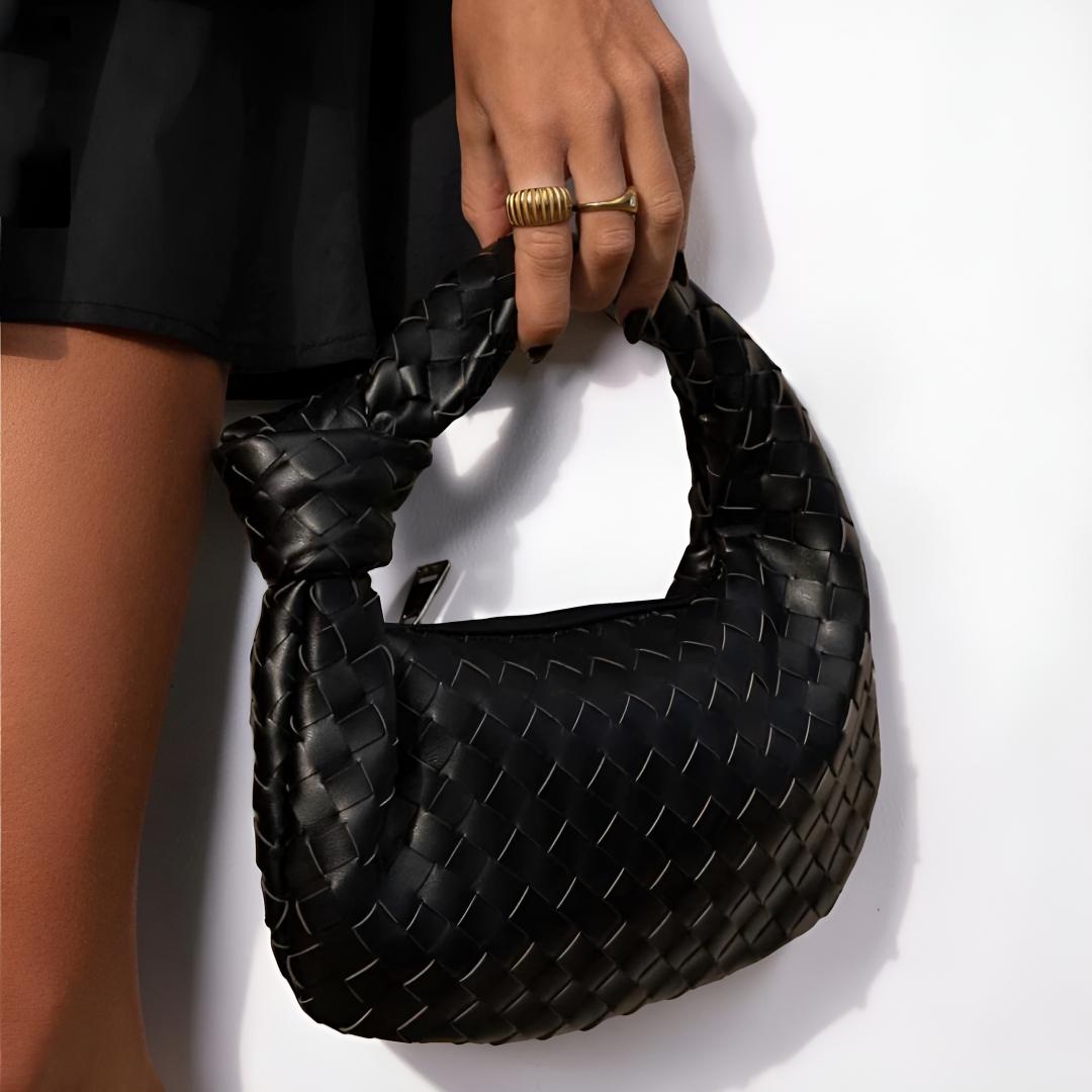 Handbag Woven Purse Knotted Handle Shoulder Bag Casual Tote