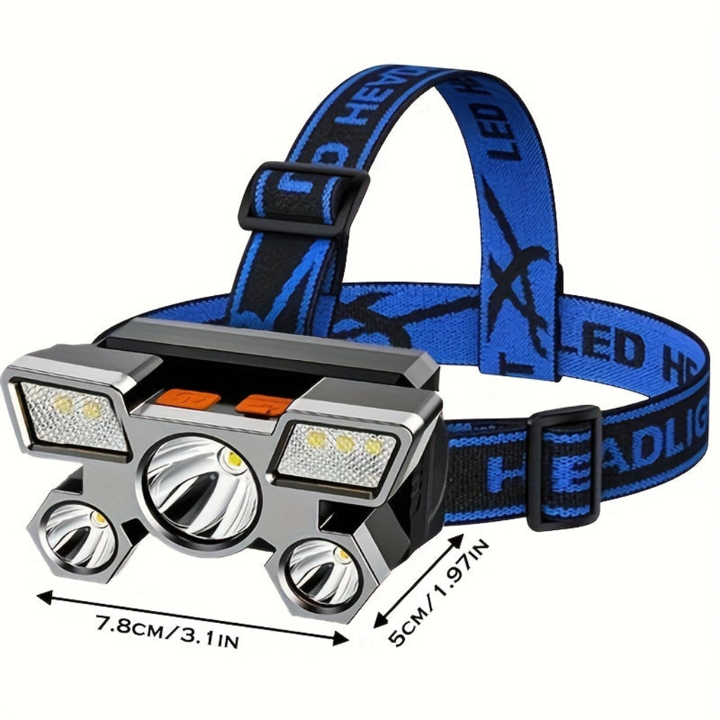 Hiking LED Headlamp USB Rechargeable 800 Lumen Torch 2