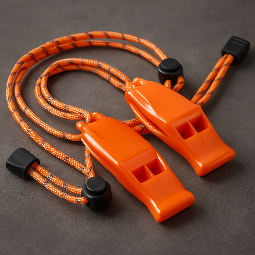 Jagdausrüstung Sicherheit Kunststoff Überlebenspfeife Schlüsselband Camping