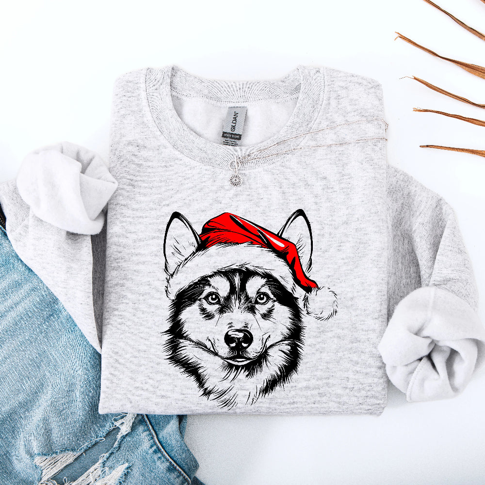Unisex Funny Christmas Sweater - Husky Dog Lover Holiday Gift
