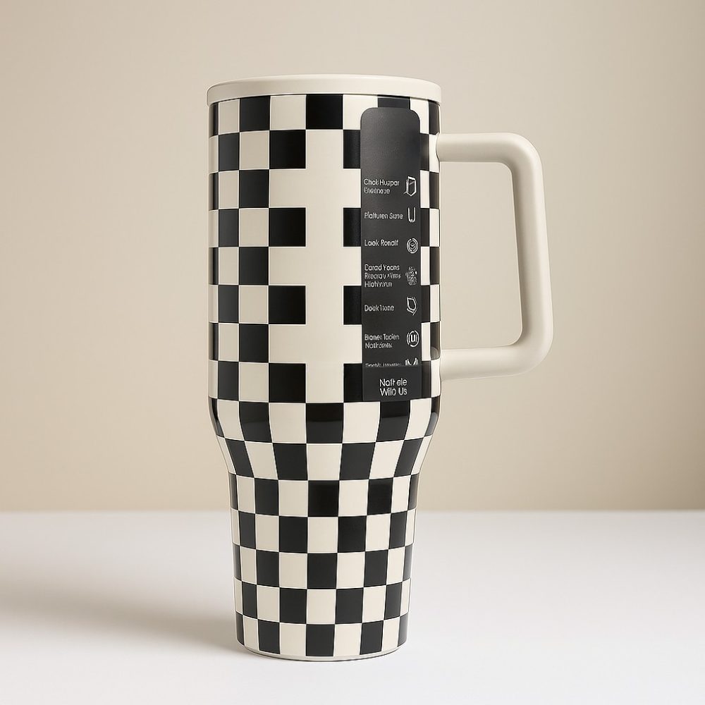 Insulated Stainless Steel Water Bottle Gift Handle Straw Tumbler