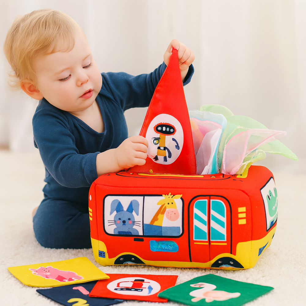 Sensory Toy Baby Fabric Activity Cube