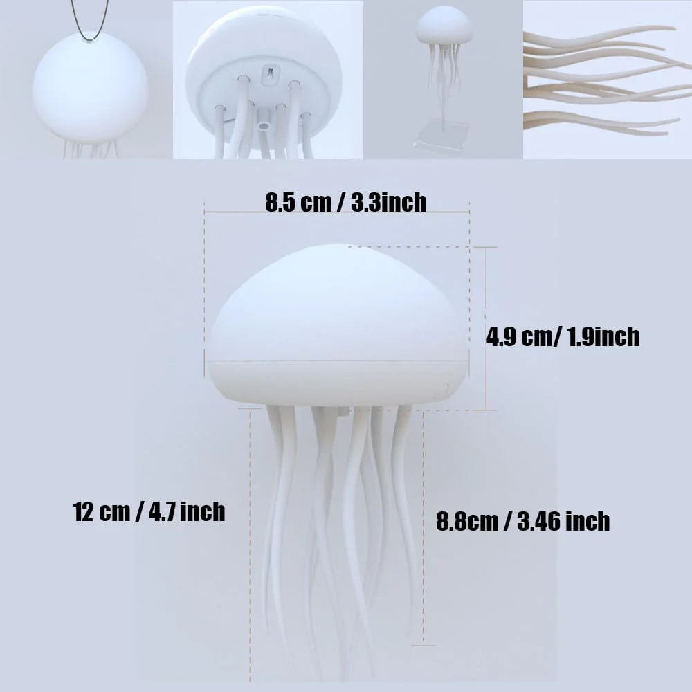 LED Nachtlicht USB Wiederaufladbare Qualle Farbwechsel Lampe