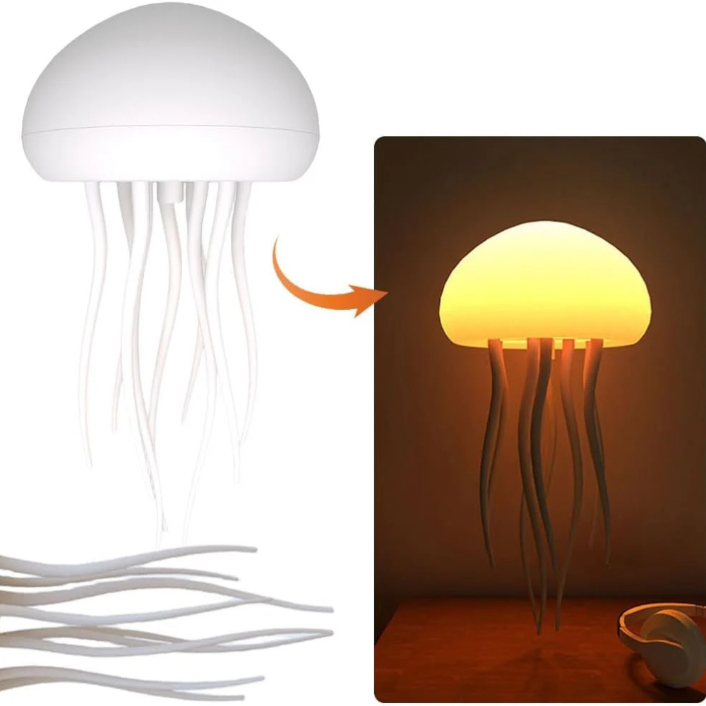 LED Nachtlicht USB Wiederaufladbare Qualle Farbwechsel Lampe