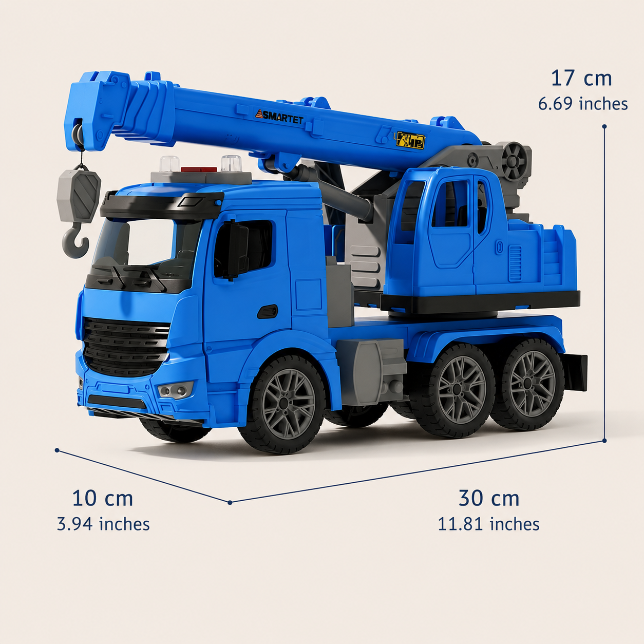 Toy Truck Crane Construction Vehicle Lights Sounds Kids Play