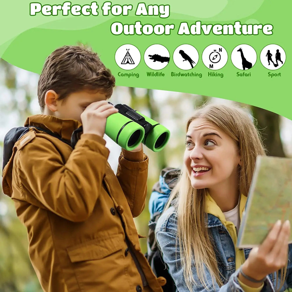 Kids Binoculars Compact Outdoor Adventure Toy Lightweight Rubber Grip
