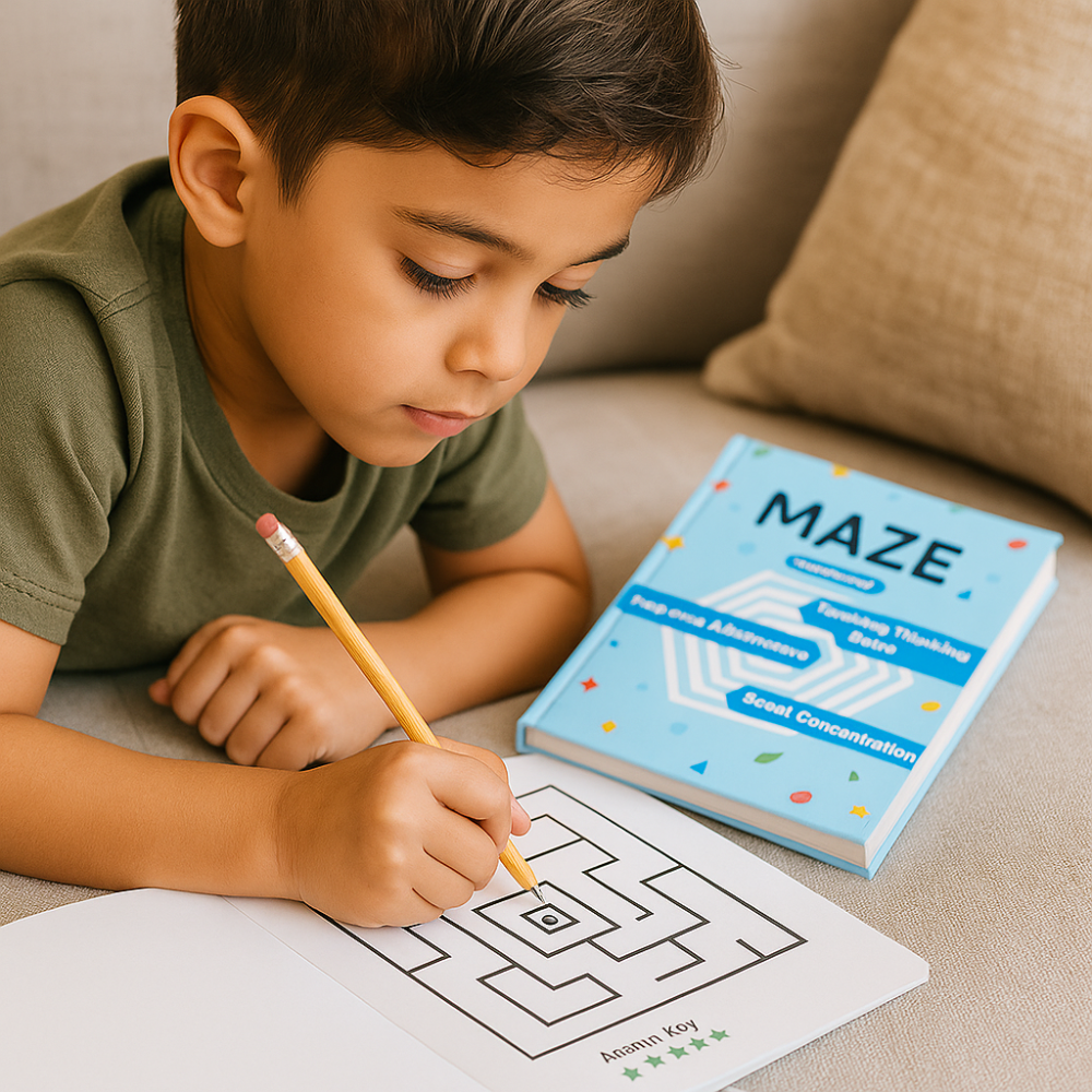 Kids Puzzle Book Maze Game Educational Brain Training Guide