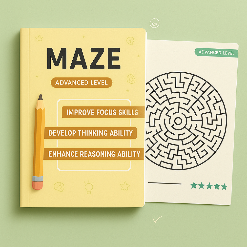 Kids Puzzle Book Maze Game Educational Brain Training Guide