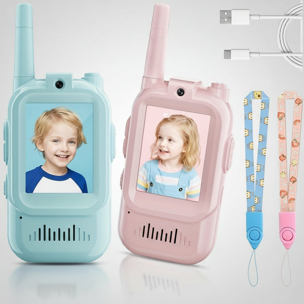 Kids Walkie Talkies Two-Way Camera Gift Set Video Chat Function Toy