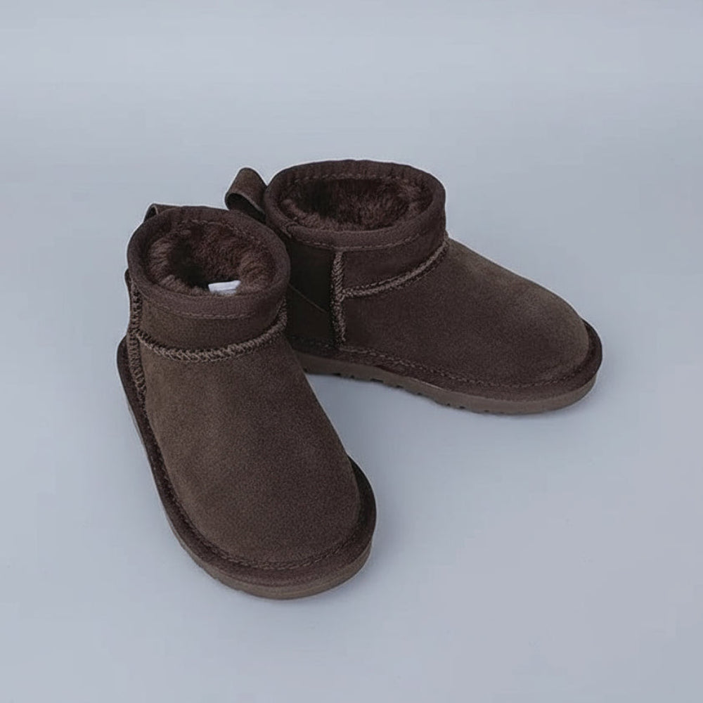 Kinder Warme Winter Schuhe mit Fellfutter - Gemütlich Rutschfeste Knöchel