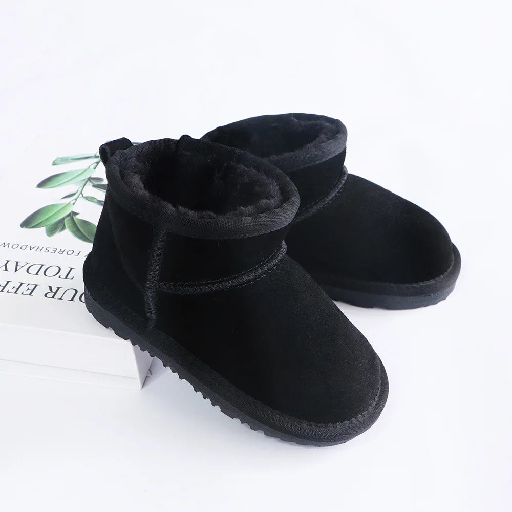Kinder Warme Winter Schuhe mit Fellfutter - Gemütlich Rutschfeste Knöchel