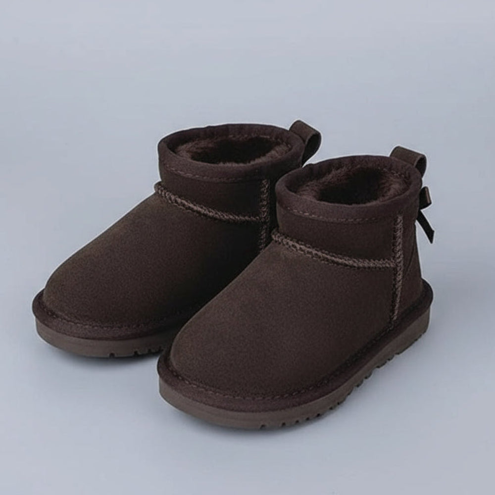 Kinder Warme Winter Schuhe mit Fellfutter - Gemütlich Rutschfeste Knöchel