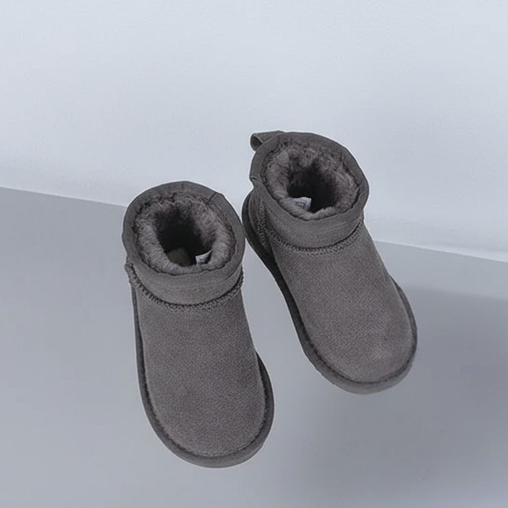 Kinder Warme Winter Schuhe mit Fellfutter - Gemütlich Rutschfeste Knöchel