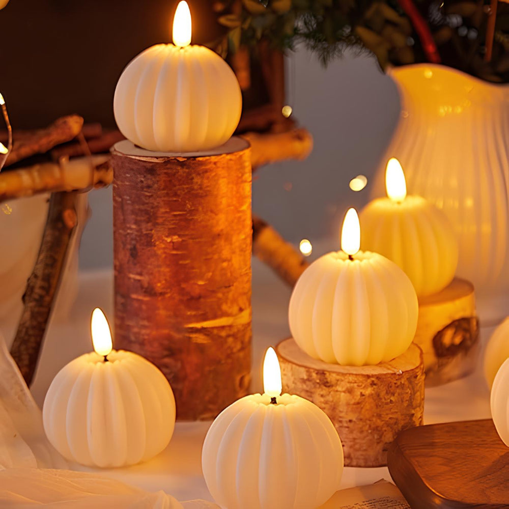 LED Candles Candle Holders Set Flameless Warm Glow Home Decor