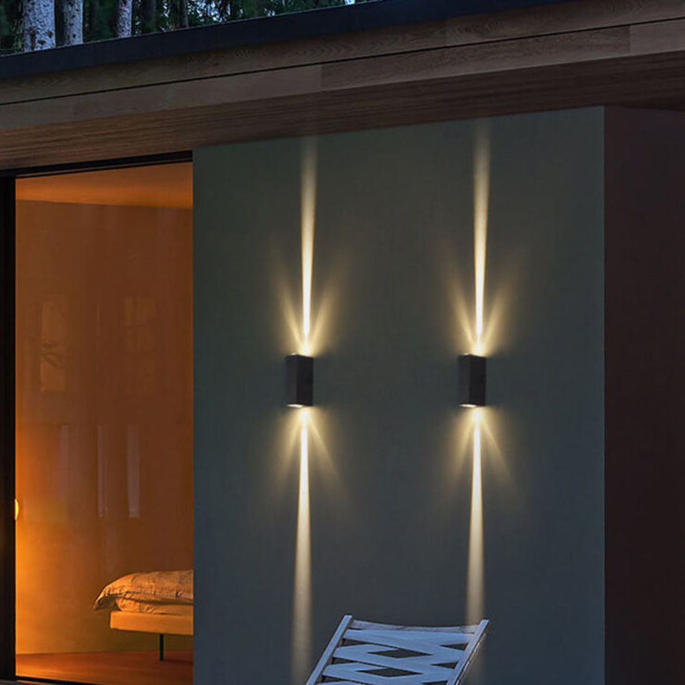 LED Outdoor Wall Sconce Modern Rectangular Light
