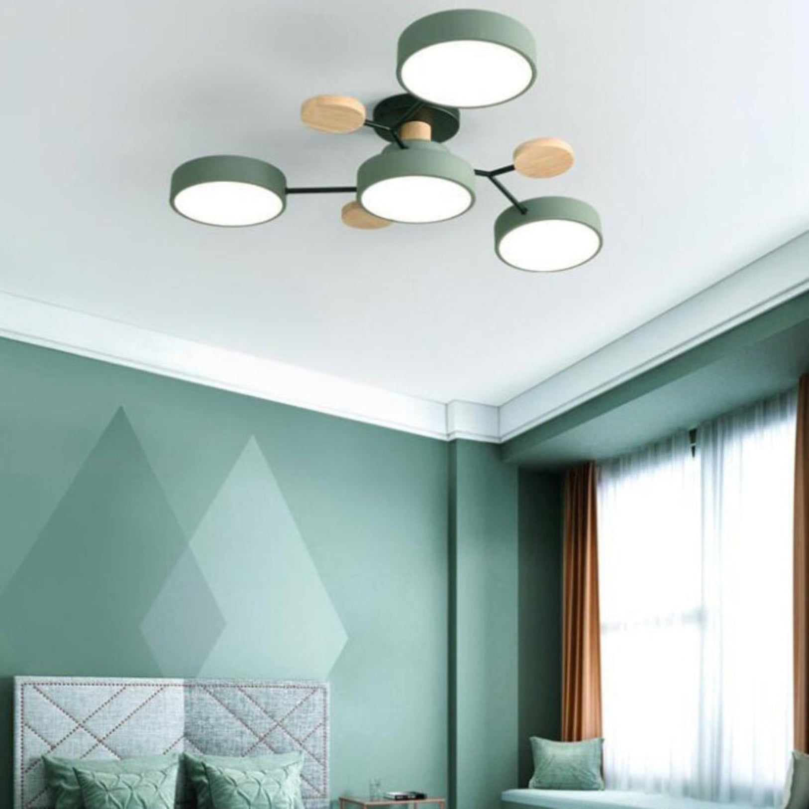 LED Semi-Flush Mount Molecule Branch Design Ceiling Light 2