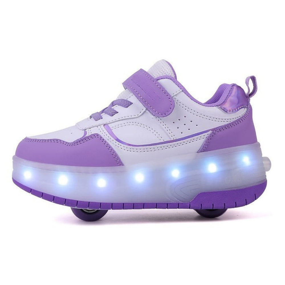 Kids Light-Up Roller Shoes | Flashing Sneakers