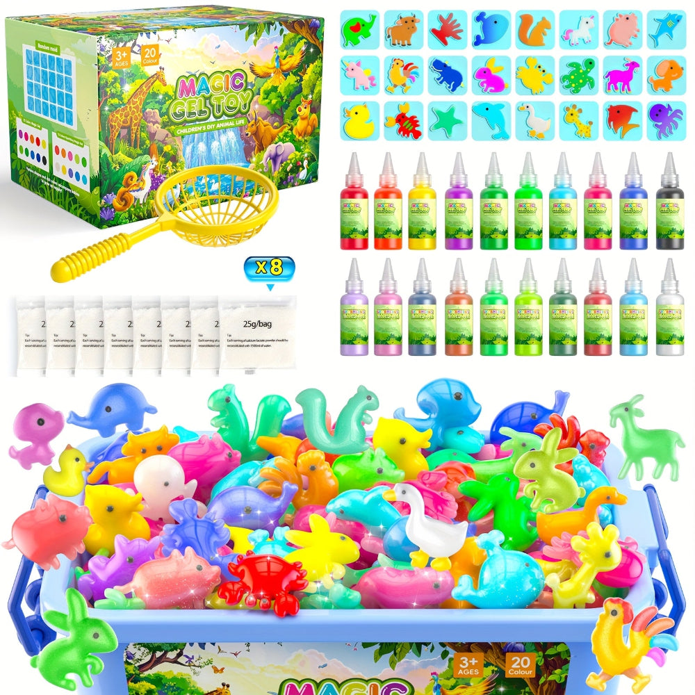 Magic Water Toy Kit DIY Animal Gel Craft Set Kids Play