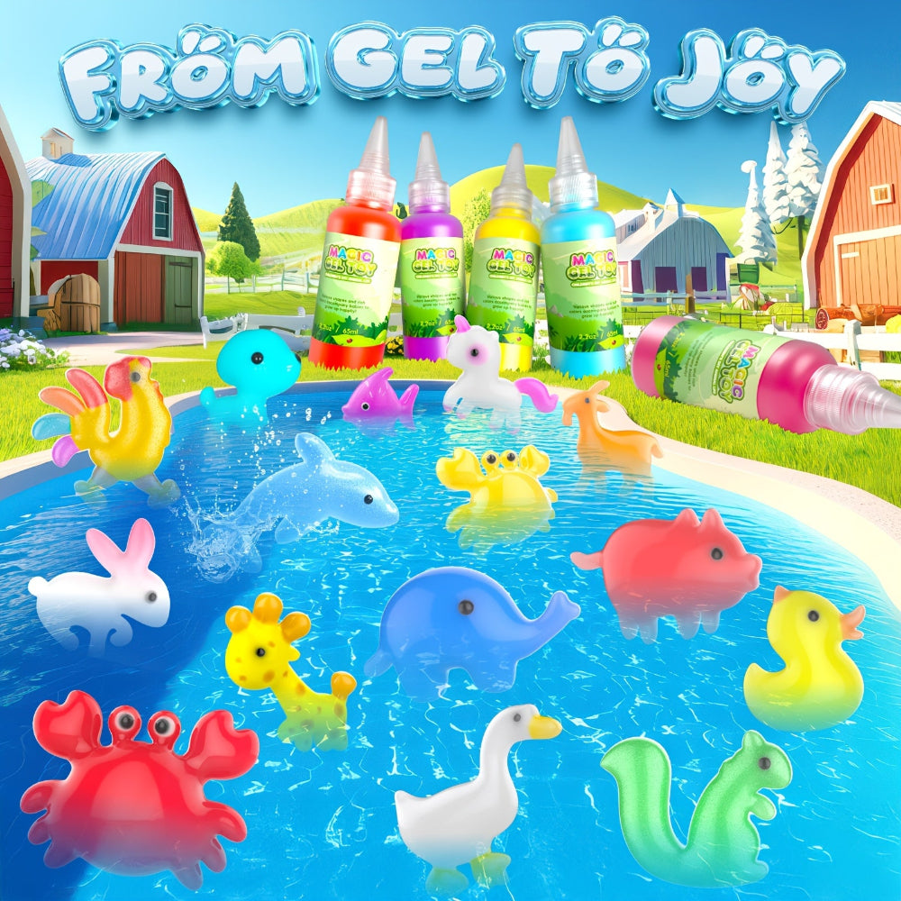 Magic Water Toy Kit DIY Animal Gel Craft Set Kids Play