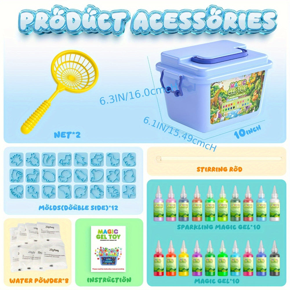 Magic Water Toy Kit DIY Animal Gel Craft Set Kids Play