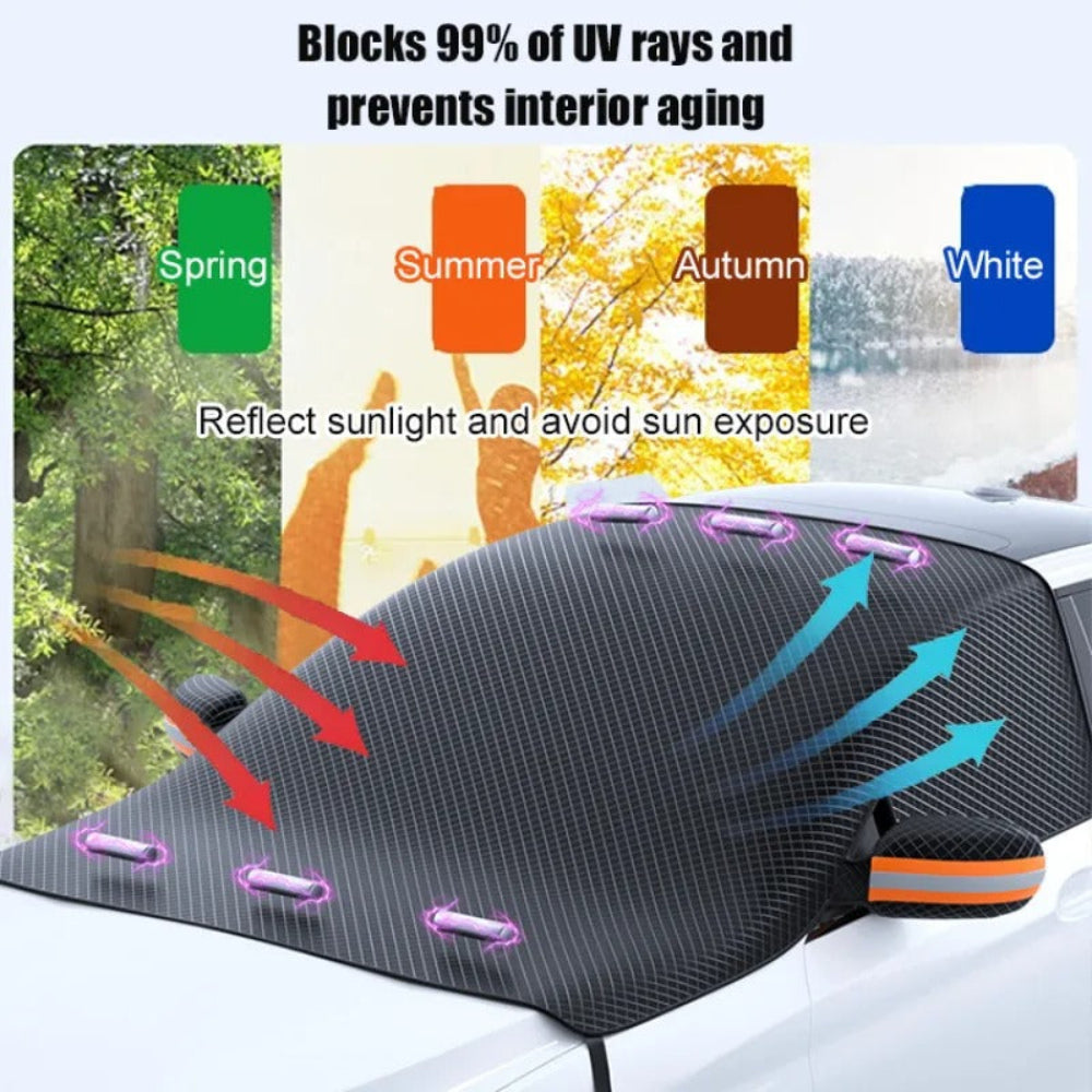 Magnetic Car Windscreen Snow Cover 5