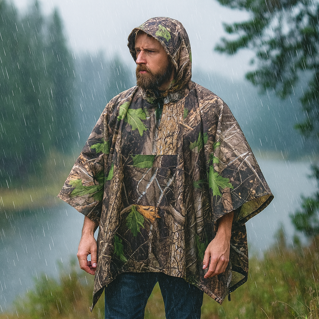 Hunting Gear Waterproof Camouflage Rain Poncho