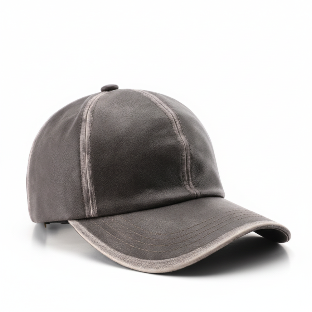 Cappello da baseball da uomo in stile pelle con vestibilità regolabile e casual