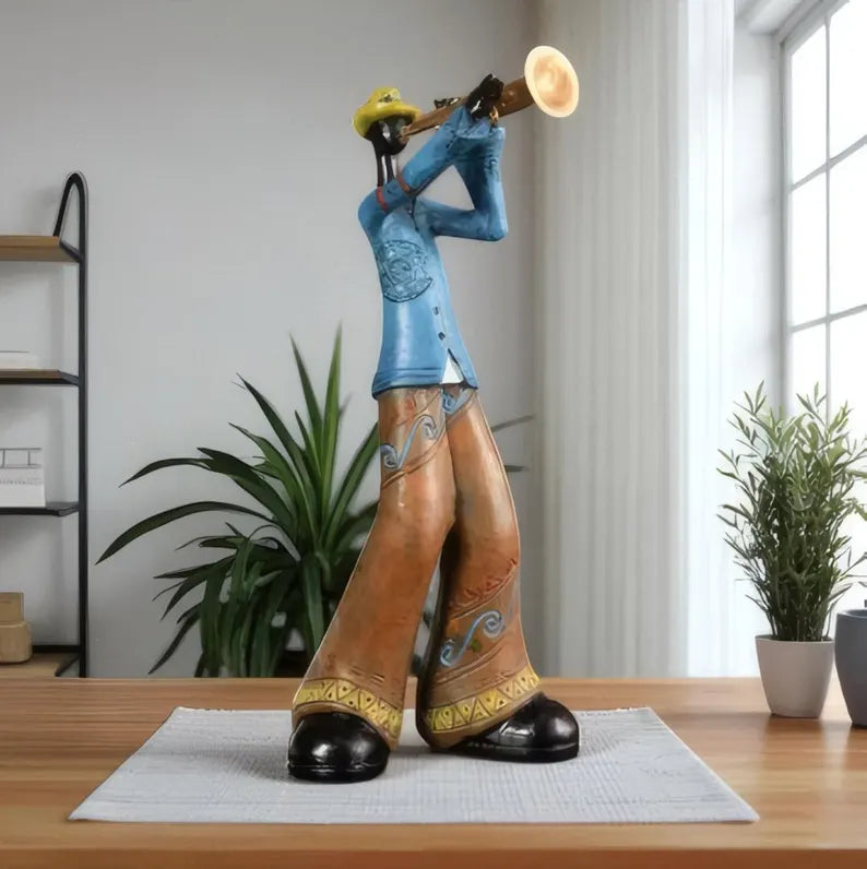 Wall Art Resin Jazz Musician Sculpture