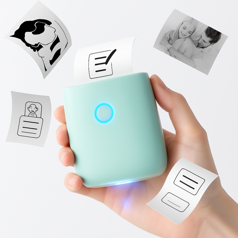 Mini Sticker Printer Bluetooth Portable Thermal Label Maker