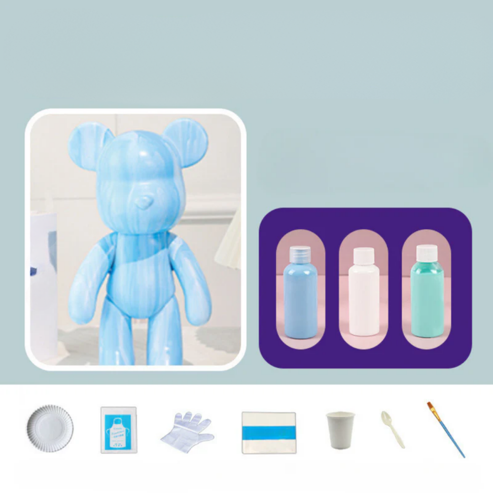 Moderne bunte Harz-Bärenfigur Dekor