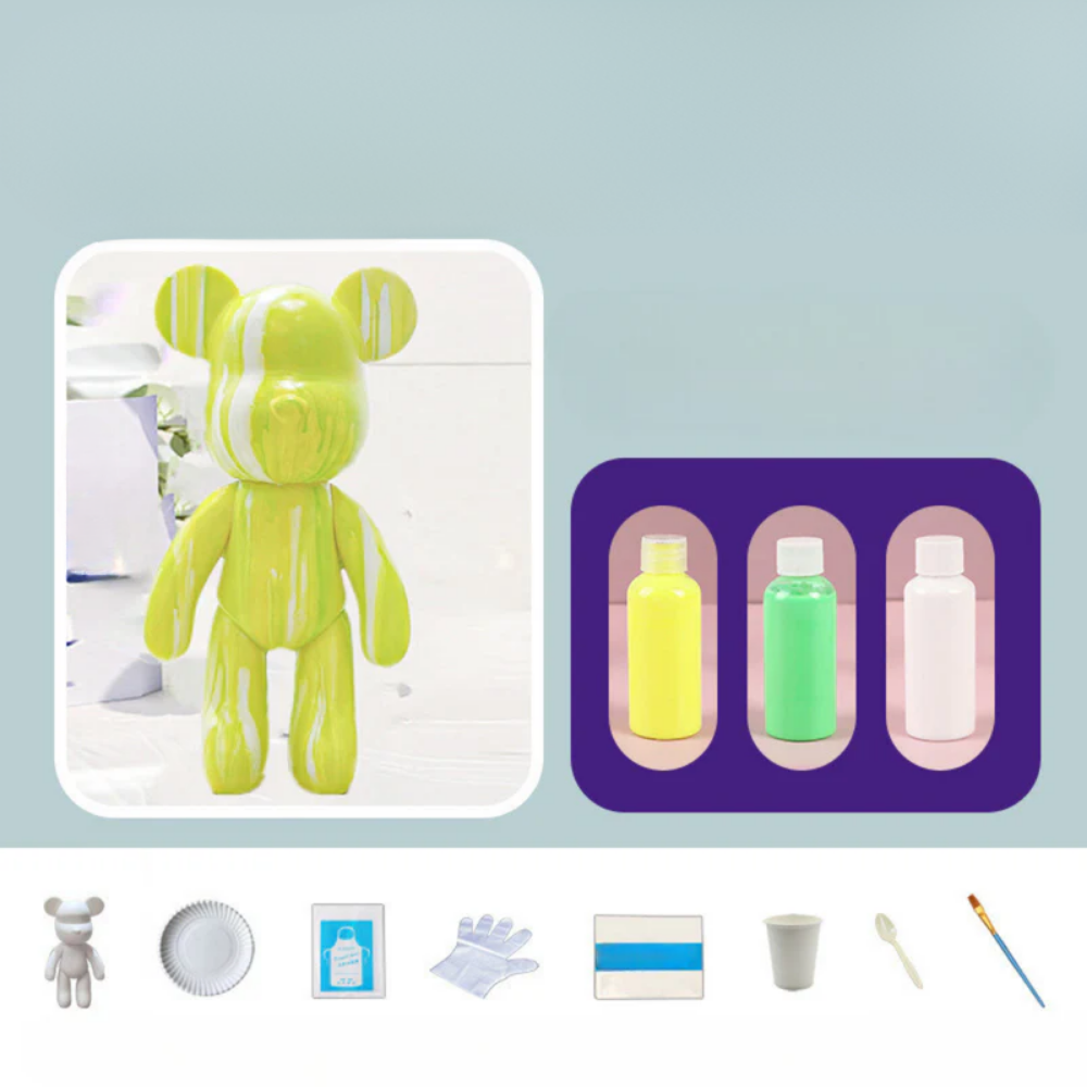 Moderne bunte Harz-Bärenfigur Dekor