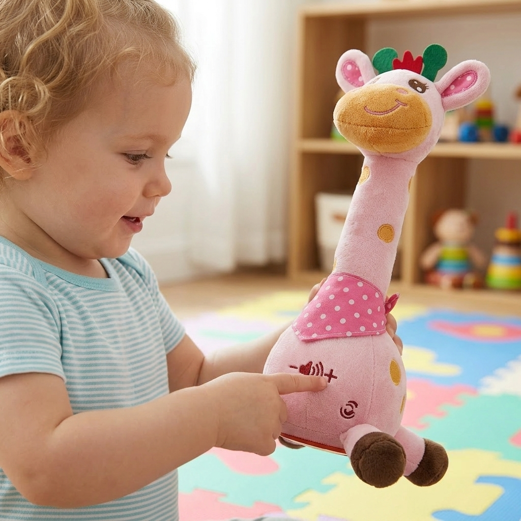 Plush Toy Interactive Musical Giraffe Toddler Gift