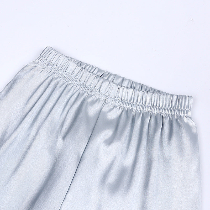 Silk Pyjama Set for Kids Sleepwear Comfort