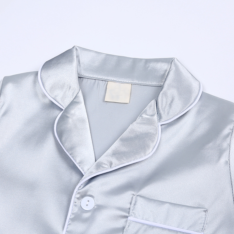 Silk Pyjama Set for Kids Sleepwear Comfort
