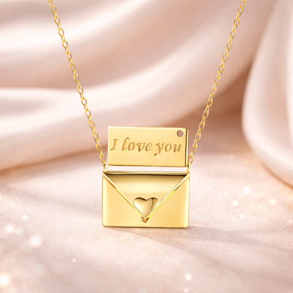 Necklace Envelope Pendant Message Charm Gift