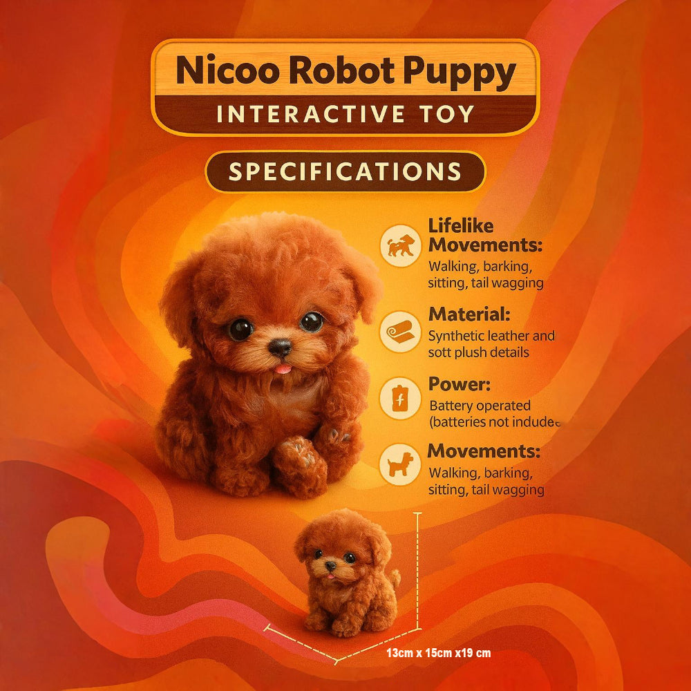 Nicoo Robot Puppy Interactive Toy Realistic Lifelike Dog for Kids