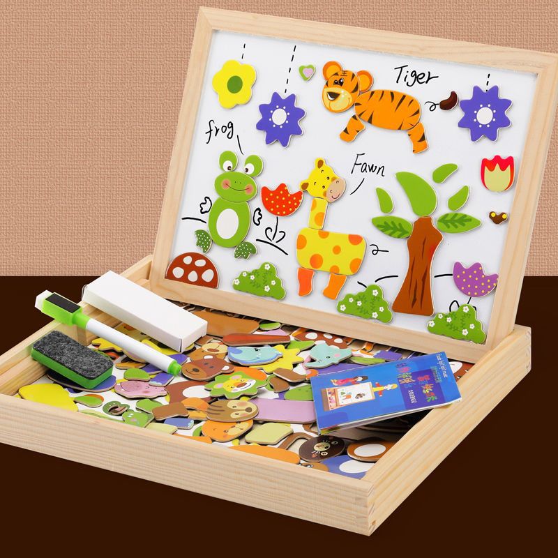 Wooden Magnetic Toys Drawing Board for Kids
