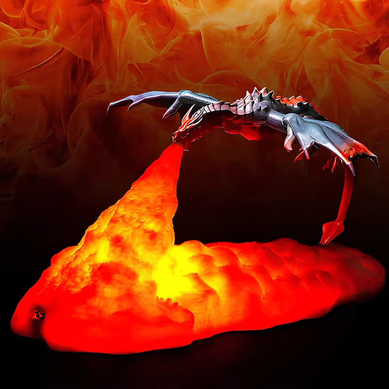 LED Fantasy Dragon Flame Table Lamp