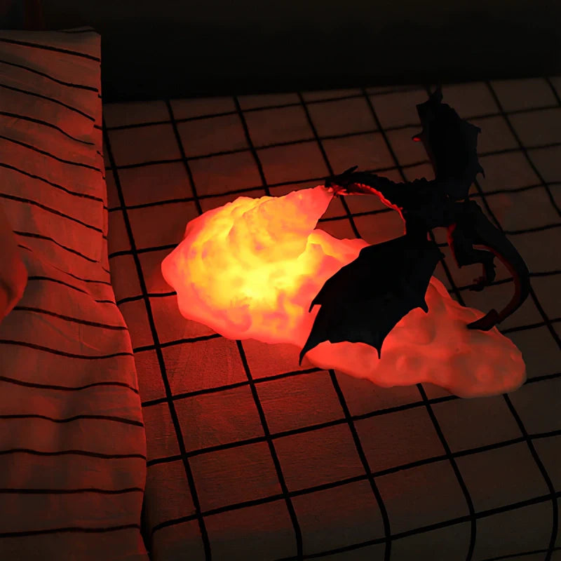 LED Fantasy Dragon Flame Table Lamp