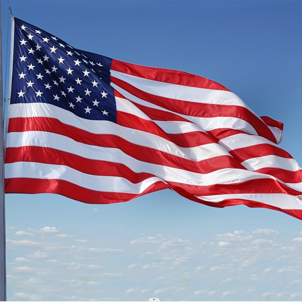 屋外用アメリカ国旗 ヘビーデューティーポリエステル 刺繍入り星