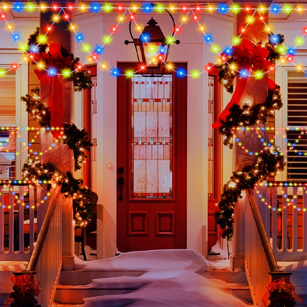 Luces de Navidad LED para Exterior Cadena de Hadas Colgante para Balcón