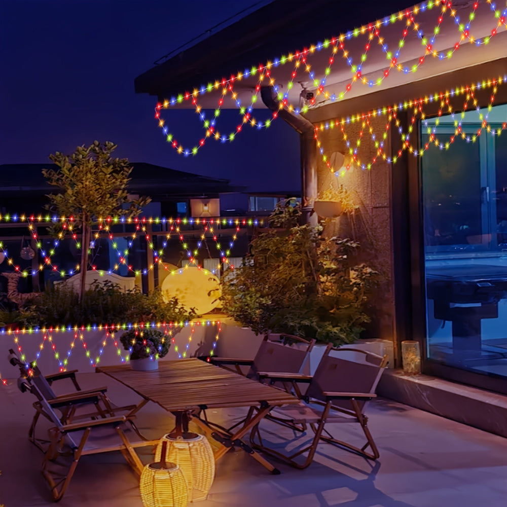 Luces de Navidad LED para Exterior Cadena de Hadas Colgante para Balcón