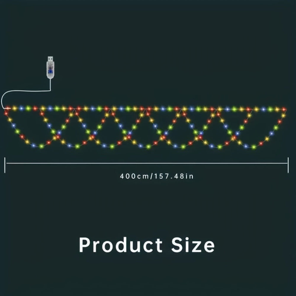 Luces de Navidad LED para Exterior Cadena de Hadas Colgante para Balcón