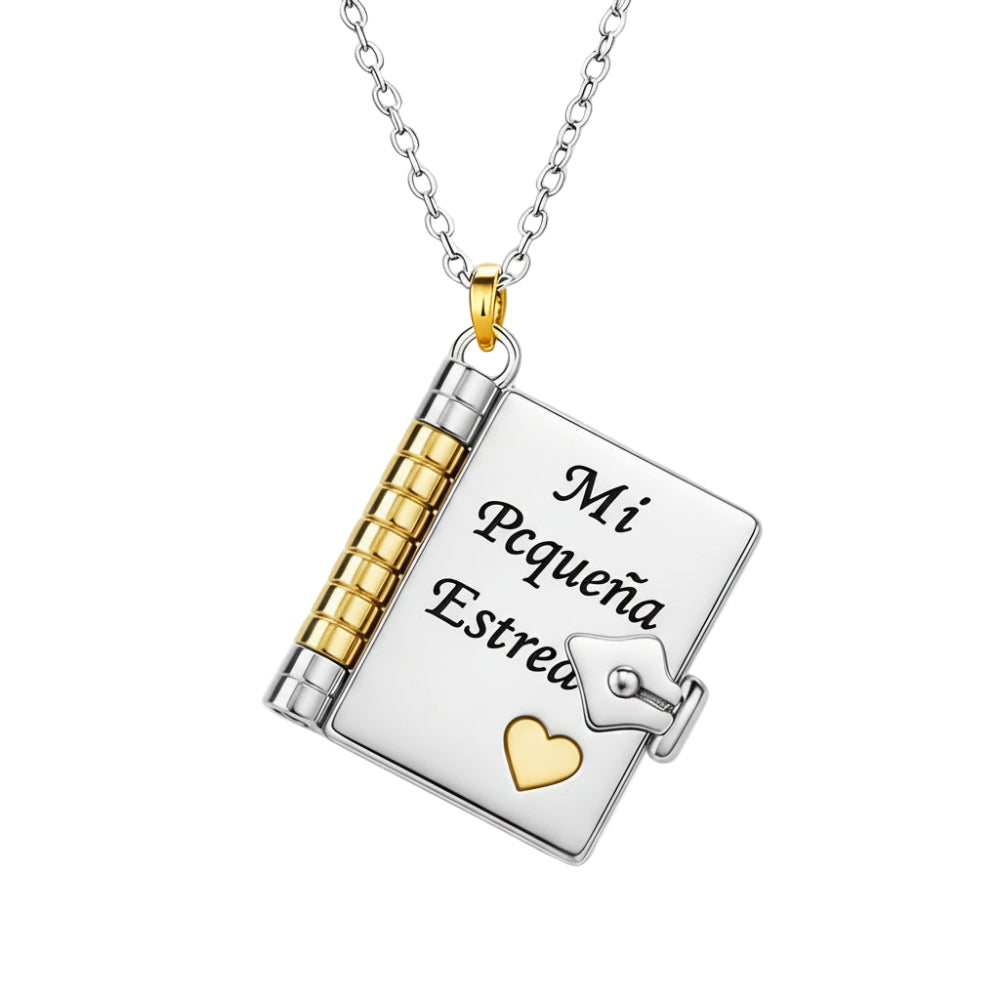 Přívěsek Náhrdelník Gravírovaný Knihovní Medailon Dárek Pro Ženy Maminku Dceru