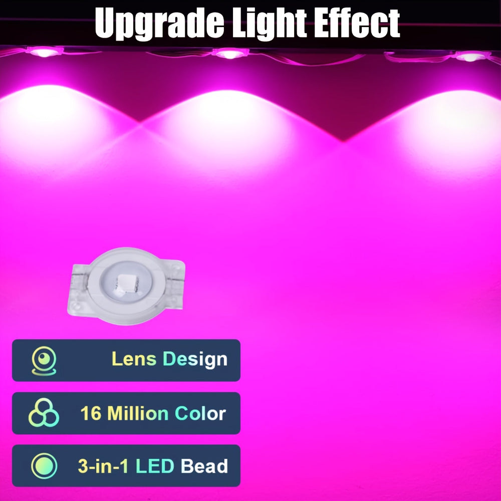 Trvalá vánoční světla RGB vodotěsná venkovní LED osvětlení okapů