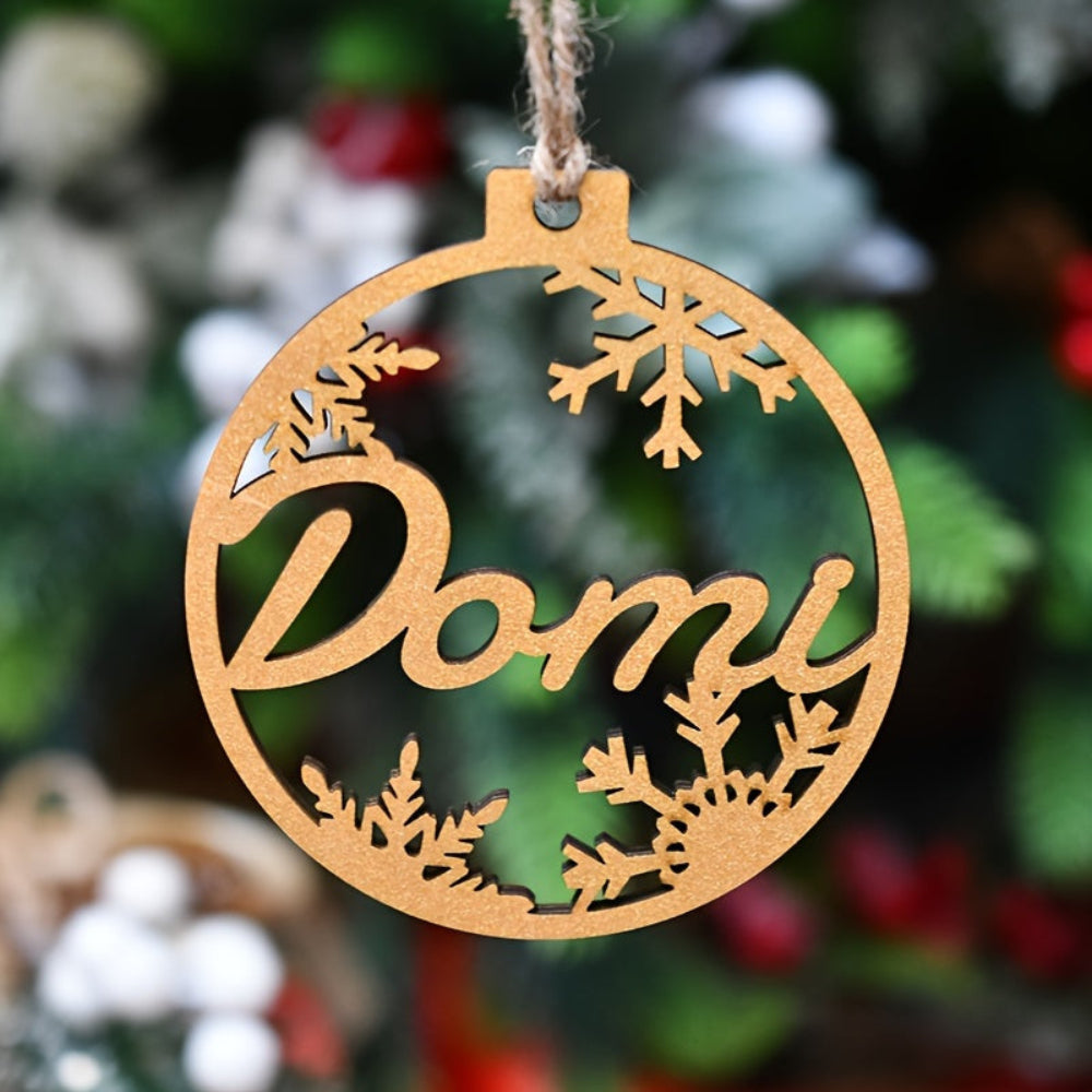 Personalizované vánoční ozdoby Dřevěná dekorace se jménem